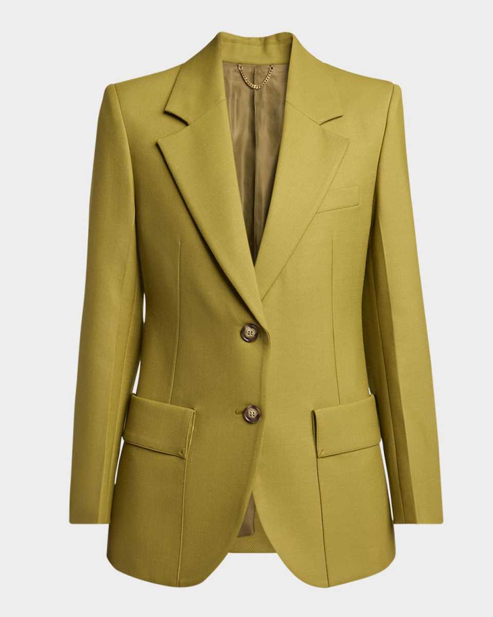 Patch-Pocket Single-Breasted Jacket